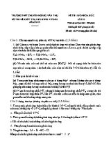 Đề thi đề xuất trại hè Hùng Vương môn Hóa học Lớp 10 năm 2019 - Trường THPT chuyên Hoàng Văn Thụ (Có đáp án)